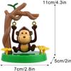 1Pc Green Solar Powered Dancing Animal Ornaments, Cute Solar Monkey Swinging Animated Bobble Dancer Ornaments, Solar Powered Car Dashboard Interior Decoration Dancing Ornaments Kits view 2