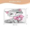 Nander Cute Kitten with Bow Bed Pad 34"X52" Washable Waterproof Mattress Protector Reusable Toddler Mattress Pads for Kids Adults and Pets Potty Training Mat view 2