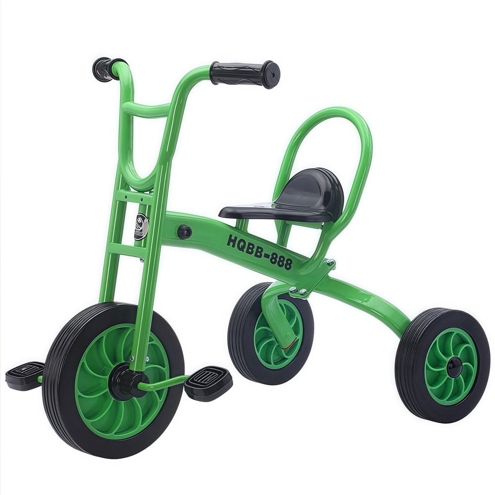 Kids Tricycle for Ages 2-6, Big Wheel Kids Trike with Pedals, Preschool Daycare Toddler Tricycle Bike with Rubber Wheel, Handlebar Grips and Ergonomic Seat