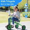 Kids Tricycle for Ages 2-6, Big Wheel Kids Trike with Pedals, Preschool Daycare Toddler Tricycle Bike with Rubber Wheel, Handlebar Grips and Ergonomic Seat view 2