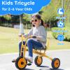Kids Tricycle for Ages 2-6, Kids Trike Bike with Rubber Wheels, Preschool Daycare Toddler Tricycle, Gifts and Toys for Boys and Girls view 2