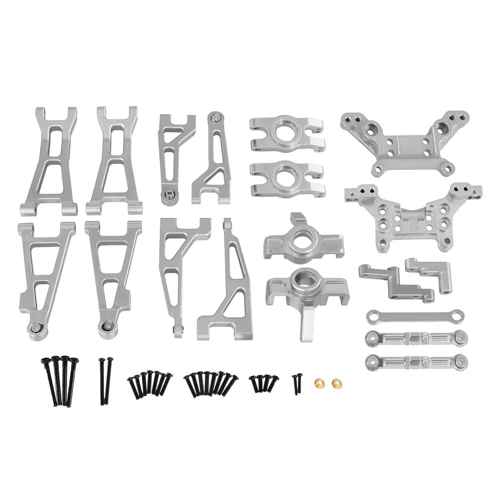 DAIHAOUU for HBX 16889 16889A 16890 SG1601 SG1602 RC 1/16 Metal Upgrade Parts for Remote Control Vehicles Fragile Set Parts(Silver)