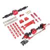 DAIHAOUU Used for MN Model 1/12 MN82 LC79 for MN78 RC Car Parts Metal Upgrade Front and Rear Assembly Kit(BlackandRed) view 1