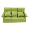 Abaodam 1set Miniature Dollhouse Sofa Scale Tiny Couch with Pillows Birch Living Room Furniture for Dollhouse Decoration Cozy Bedroom Accessory view 1