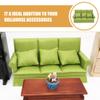 Abaodam 1set Miniature Dollhouse Sofa Scale Tiny Couch with Pillows Birch Living Room Furniture for Dollhouse Decoration Cozy Bedroom Accessory view 2