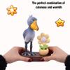 Creative Bird-Shaped and Flower Pot Combination Decorative Sculpture - Natural Theme Handmade Crafts | Wooden Base and Interesting Design | First Choice for Home, Gifts view 4