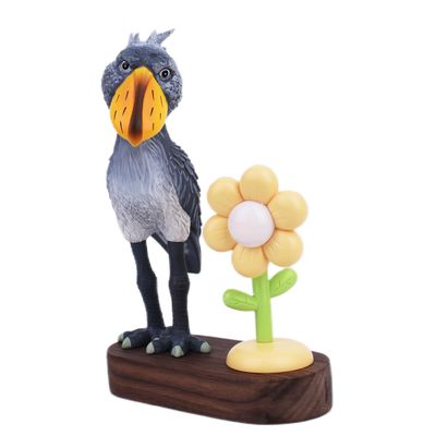 Creative bird-shaped and flower-shaped decorative sculptures - cute natural-themed ornaments | Handmade wooden base and interesting design | Home, children's room, office decoration and creative gifts
