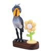 Creative bird-shaped and flower-shaped decorative sculptures - cute natural-themed ornaments | Handmade wooden base and interesting design | Home, children's room, office decoration and creative gifts view 1