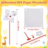 150 Pcs DIY Paper Pinwheels for Kids Bulk Fall Summer Craft Kits White Blank Paper Pinwheels for Girl Boy School Group Activities Daycare Home Graffiti Art Craft Party Halloween Christmas (5.12 Inch) view 2