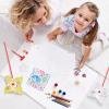 150 Pcs DIY Paper Pinwheels for Kids Bulk Fall Summer Craft Kits White Blank Paper Pinwheels for Girl Boy School Group Activities Daycare Home Graffiti Art Craft Party Halloween Christmas (5.12 Inch) view 4