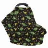 Biyejit Green Dinosaur Baby Multi-Use Cover - Nursing Cover, Baby Car Seat Covers, Shopping Cart, High Chair, and Breastfeeding Cover - Ultra-Soft, Stretchy, Floral Scarf for Baby and Mom view 3