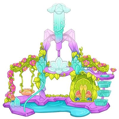 DREAMWORKS GABBY'S DOLLHOUSE - Gabby's Dollhouse: The Movie Garden Set, Pandy Paws & Kitty Gnome Figures, 9 Dollhouse Accessories, Toys for Girls Ages 3+