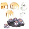 6 Blue Bot Coding Robot with Docking Station, 1-Set Wooden Tunnels & Free 10pcs Clip on Shells White, STEM Educational Classroom Teaching and Learning Materials view 1