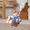 Garende Cartoon Toy Trolley Hand Push Toy Infant Push Walker Toddlers Learning Stroller for Toddlers, Blue view 2