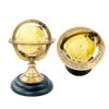 5.10" Nautical Brass Armillary Sphere World Globe with Light Lime Green Map, Jet Black Wooden Base  Elegant, Durable Decor for Home or Office view 1