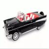 1957 Bel Air Convertible Black 1/18 Diecast Model Car by Road Signature 92108blk view 1