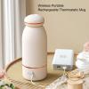 500ml Baby Bottle Warmer Cordless Portable Milk Heater Constant Temperature Stainless Steel Travel Bottle Warmer for Outdoor view 2