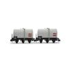 Arnold HN6676 Sncf, 2-Unit Set of 3-Axis Tanker Wagons, Avia, Epiv Freight Wagons view 1