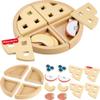 Fisher-Price Wood Pretend Play Toy Fruit Pie, Tiny Garden 16-Piece Wooden Food Puzzle Set for Preschool Kids Ages 3+ Years (Amazon Exclusive) view 1