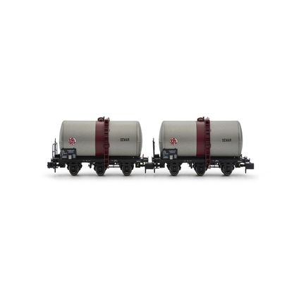 Arnold HN6675 Sncf, 2-Unit Set of 3-Axis Wine Tanker Wagons, Sgtl Sewar, Epiv Freight Wagons