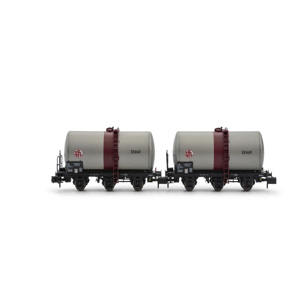 Arnold HN6675 Sncf, 2-Unit Set of 3-Axis Wine Tanker Wagons, Sgtl Sewar, Epiv Freight Wagons