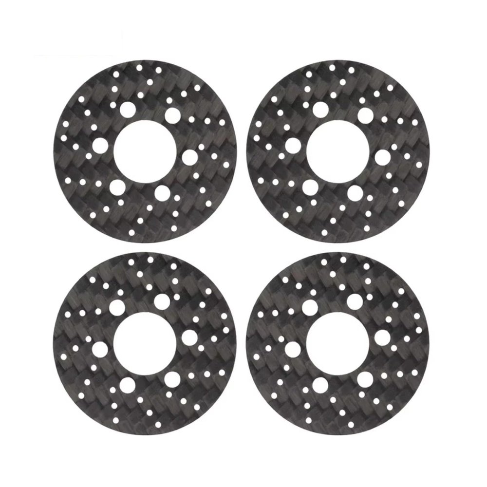 for TRX4 for SCX10 for Capra VS4-10 1/10 4.5g/Set Carbon Fiber Brake Rotors Fits SLW Wheel Hub 2.2 1.9 Beadlock Rims Upgrade Part RC Car Repair Kit