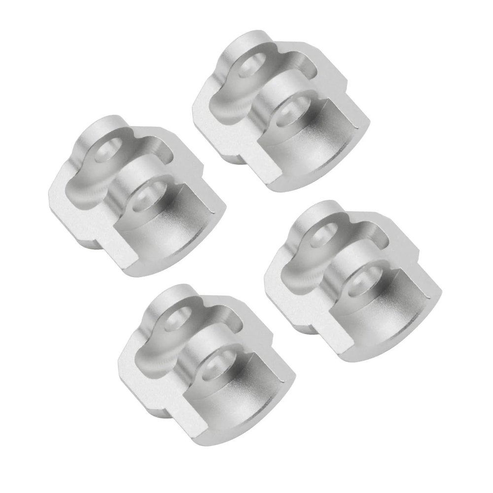 RC Upgrade Accessories for Arrma 1/7 1/8 4pcs Metal Shock Cap Protector Shock Absorber Protection Cover AR330492 RC Car Upgrade Parts Accessories(Silver)