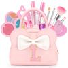 Kids Real Makeup Kit for Girls - 18Pcs Non-Toxic Washable Make Up Toys with Initial Toddler Purse - Personalized Birthday Gifts for Age 3 4 5 6 7 8 9 10 Years Old Girls Vanity Set - L view 1