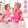 Kids Real Makeup Kit for Girls - 18Pcs Non-Toxic Washable Make Up Toys with Initial Toddler Purse - Personalized Birthday Gifts for Age 3 4 5 6 7 8 9 10 Years Old Girls Vanity Set - K view 2