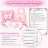 Kids Real Makeup Kit for Girls - 18Pcs Non-Toxic Washable Make Up Toys with Initial Toddler Purse - Personalized Birthday Gifts for Age 3 4 5 6 7 8 9 10 Years Old Girls Vanity Set - K view 3