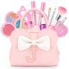 Kids Real Makeup Kit for Girls - 18Pcs Non-Toxic Washable Make Up Toys with Initial Toddler Purse - Personalized Birthday Gifts for Age 3 4 5 6 7 8 9 10 Years Old Girls Vanity Set - J view 1