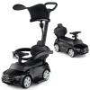 HONEY JOY Ride On Push Car, Licensed Mercedes-Benz Push Cars for Toddlers, Adjustable Canopy & Seat Storage, Horn, Toddler Push Car with Handle, Ride On Toy for Boys Girls(Black) view 1