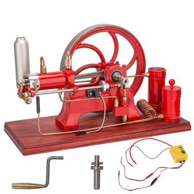ENGINEDIY Retrol Engine Model, Hot-Bulb Ancient Four-Stroke Water-Cooled Stationary Horizontal Mill Engine Model (Finished Version)