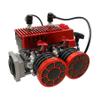FLMLF CNC 58CC Gasoline Engine Double Cylinders with Carburetor and Spark Plug Kit for 1/5 HPI ROVAN KM Baja Losi 5ive T FG RedCat RC CAR Parts view 1