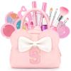 Kids Real Makeup Kit for Girls - 18Pcs Non-Toxic Washable Make Up Toys with Initial Toddler Purse - Personalized Birthday Gifts for Age 3 4 5 6 7 8 9 10 Years Old Girls Vanity Set - S view 1