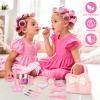 Kids Real Makeup Kit for Girls - 18Pcs Non-Toxic Washable Make Up Toys with Initial Toddler Purse - Personalized Birthday Gifts for Age 3 4 5 6 7 8 9 10 Years Old Girls Vanity Set - S view 2