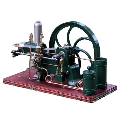 ENGINEDIY Retrol Engine D16 That Runs, 4 Stroke Engine Model for Adults, Stationary Engines Models with Water-Cooled Pump, Vintage Decor Cool Science Gadgets Engineering Gift