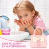 Kids Real Makeup Kit for Girls - 18Pcs Non-Toxic Washable Make Up Toys with Initial Toddler Purse - Personalized Birthday Gifts for Age 3 4 5 6 7 8 9 10 Years Old Girls Vanity Set - C view 4