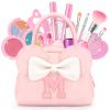 Kids Real Makeup Kit for Girls - 18Pcs Non-Toxic Washable Make Up Toys with Initial Toddler Purse - Personalized Birthday Gifts for Age 3 4 5 6 7 8 9 10 Years Old Girls Vanity Set - M view 1