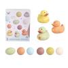 ROHSCE Baby Bath Toys 6-12 Months, 9 Pcs Wheat Straw Sensory Balls & Ducks, No Hole Floating Toddler Bath Toys, for Boys & Girls 1-3, Textured Squeeze Stress Relief Montessori Set view 2