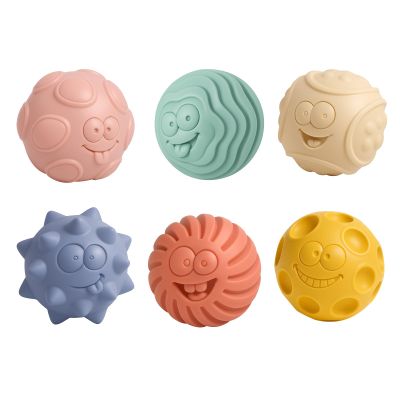 ROHSCE 6PCS Sensory Balls for Baby, Soft Textured Balls for Infants & Toddlers 6-12 Months, Colorful Infant Ball Toys for Tummy Time & Learning, Montessori Gift for Baby Boys & Girls