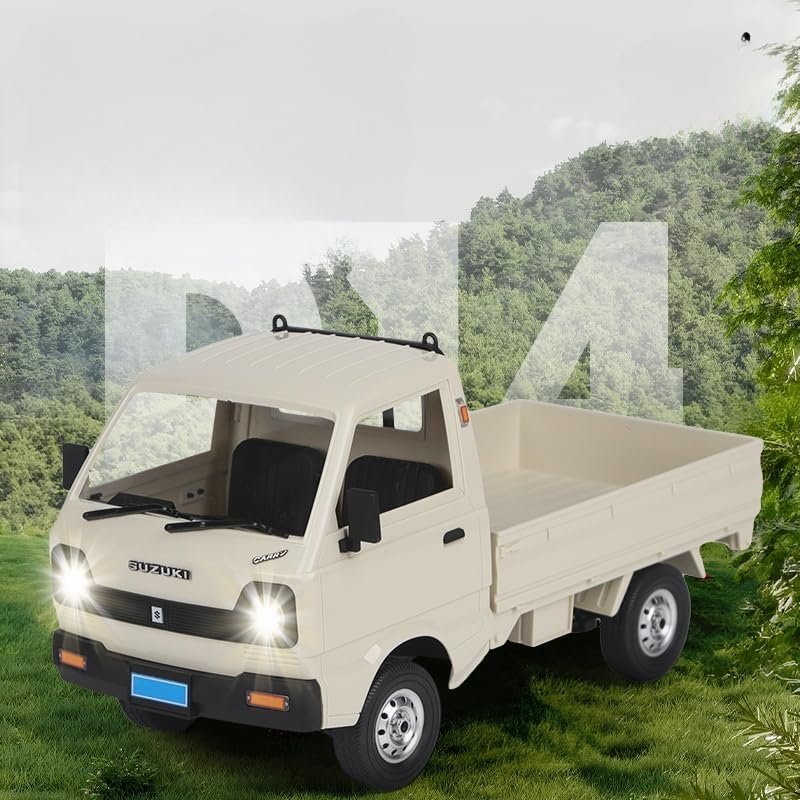 DOBYE WPL D14 1/10 RC Kei Truck, 4X4 RTF Suzuki Off Road RC Drift Car, 2.4 Ghz Remote Control 4WD RC Crawler with 280 Motor Proportional Throttle Steering Hobby Grade Carry Vehicle Toys for Adult