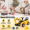 Costzon Ride On Excavator, Kids Construction Digger Truck, Ride on Push Car for Toddlers w/Working Shovel, Engine Sound, Under-seat Storage, Anti-Rollover Device, Sliding Car Vehicle Toy(Excavator) view 2