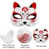 Bibabala 10Pcs Cat Masks,White Therian Masks Set with Paintbrush Acrylic paint,White Cat Mask Painting,Masquerade Mask,Unpainted Face Cover for DIY Paint Carnival Cosplay Halloween Party view 4