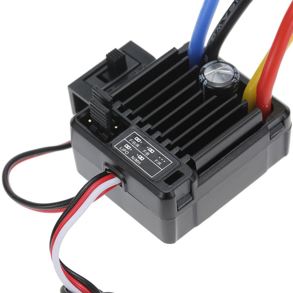 ACAGALA WP-1060-RTR Waterproof Brushed 2S-3S 60A ESC Compatible with 1/10 Tamiya Traxxas Redcat HSP HPI RC Car