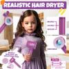 SMILESSKIDDO 20pcs Hair Salon Playset for Girls with Light-Up Clips, Pretend Hair Styling Kit & Detachable Pink Suitcase | Safe Toddler Hair Salon Toys view 2