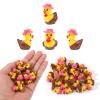 25pcs Mini Resin Cowboy Ducks, Tiny Small Cowboy Sheriff Resin Duck Figurine Miniature Garden Decor for Home Office Car Dashboard Decor Festive Gift (Pink) view 1