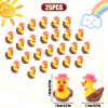 25pcs Mini Resin Cowboy Ducks, Tiny Small Cowboy Sheriff Resin Duck Figurine Miniature Garden Decor for Home Office Car Dashboard Decor Festive Gift (Pink) view 2