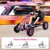 HOMGX Pedal Go Kart, Outdoor Kids Off-Road Go Kart with 2-Position Adjustable Bucket Seat, 2 Safety Brakes, EVA Rubber Tires, Pedal Powered Ride On Kart for Boys & Girls 3-5 (Pink) view 2