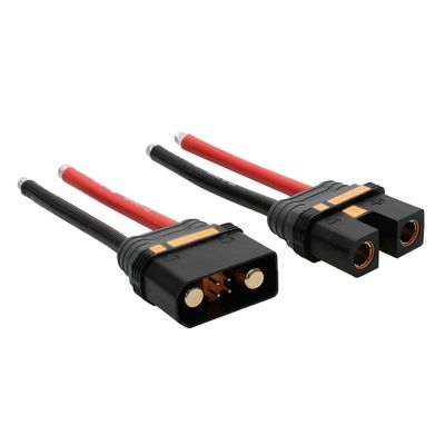 1 Pair Of Male Female Power Connector Adapter With 6AWG 100mm Wire Compatible With RC Agriculture Drone E-bike QS10-S